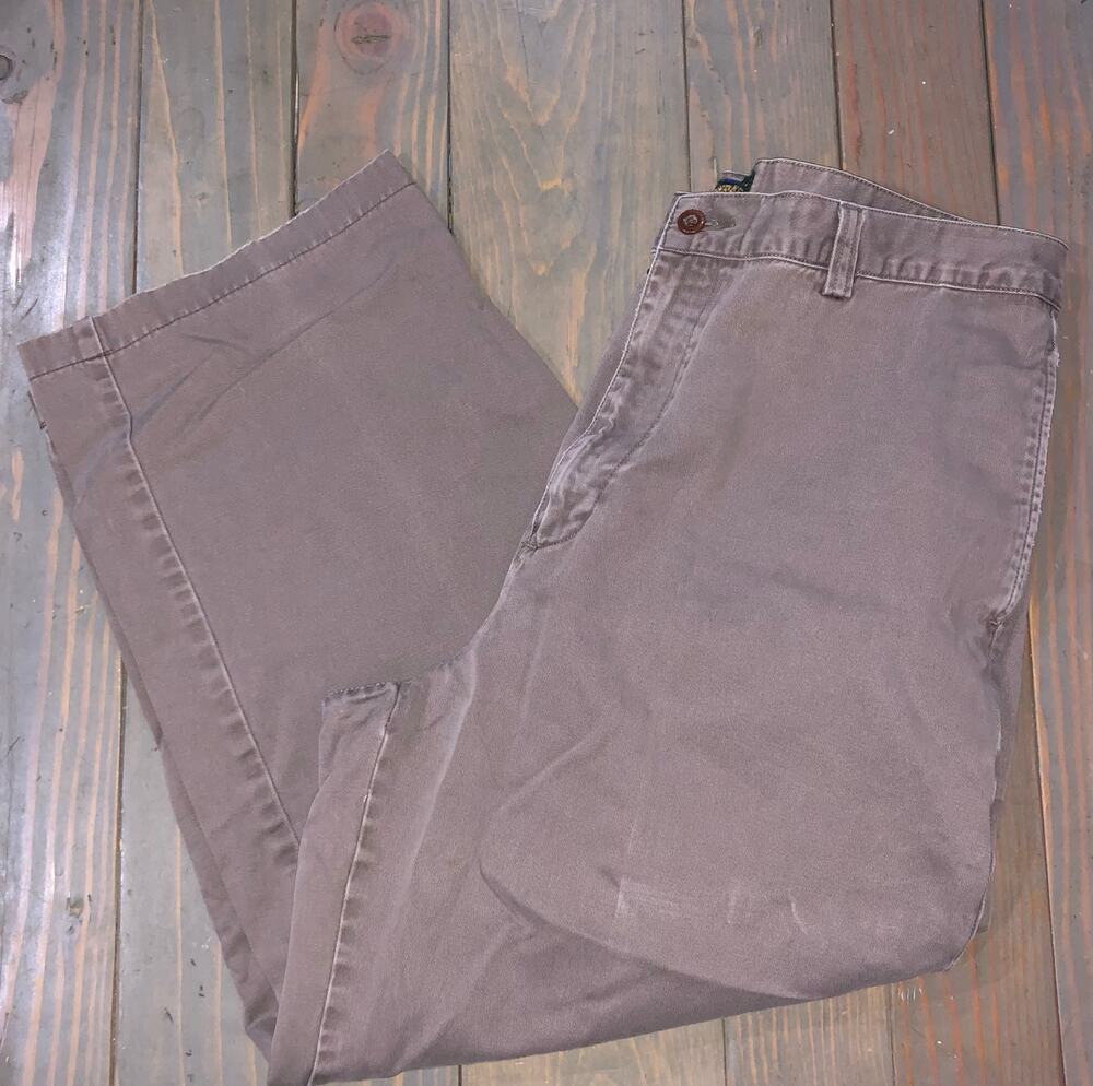 Cambridge classics men's brown 100% cotton chino khakis36x30